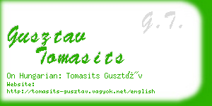 gusztav tomasits business card